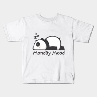 Panda Monday Mood Kids T-Shirt